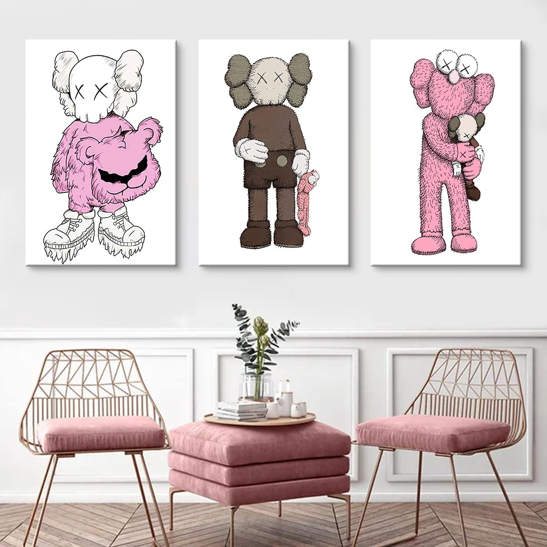 No.251木枠付きキャンバスアートブランドアートポスターKAWS 絵画